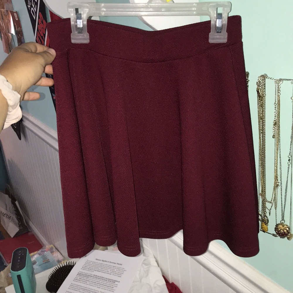 Maroon skater skirt size small